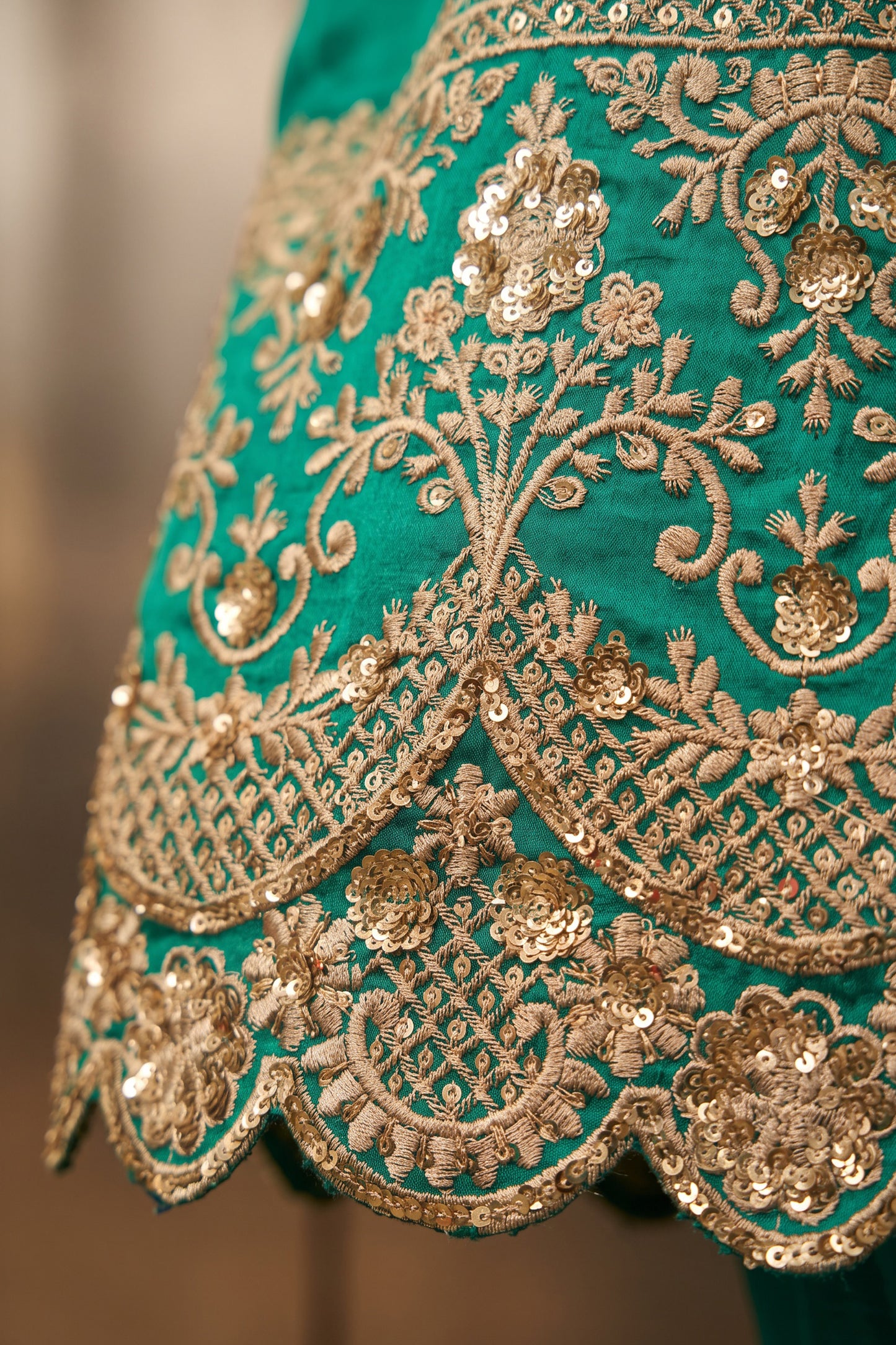 Green Readymade Embroidered Silk Anarkali Suit-SAR13092_4_SareeButa.com