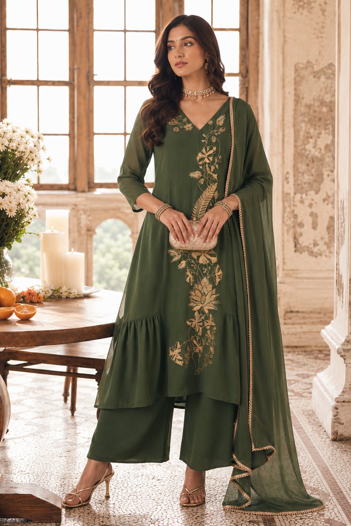 Green Readymade Mul Chanderi Suit-SAR13331_3_SareeButa.com