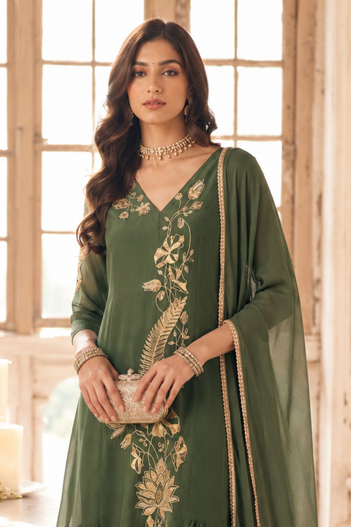 Green Readymade Mul Chanderi Suit-SAR13331_4_SareeButa.com