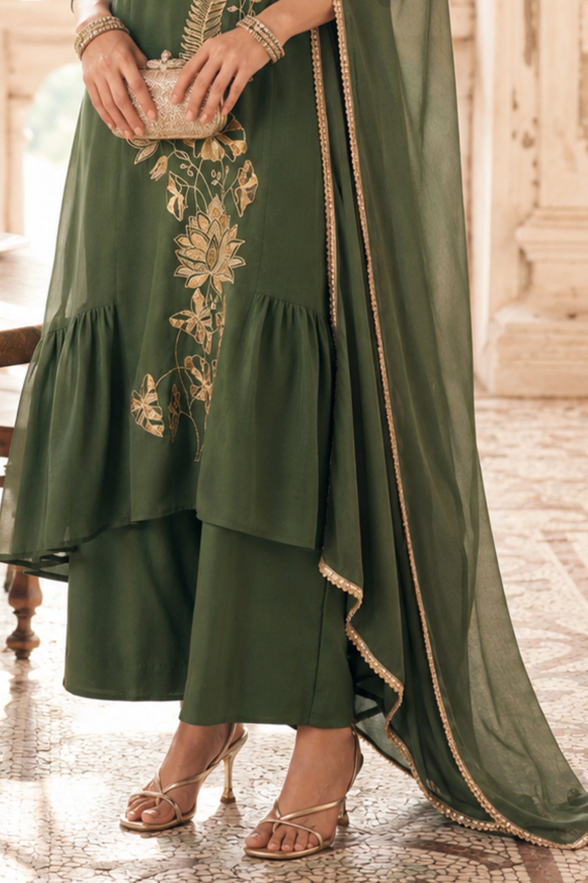 Green Readymade Mul Chanderi Suit-SAR13331_5_SareeButa.com