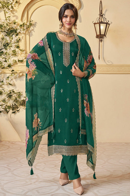 Green Readymade Munga Silk Suit-SS395_1_SareeButa.com