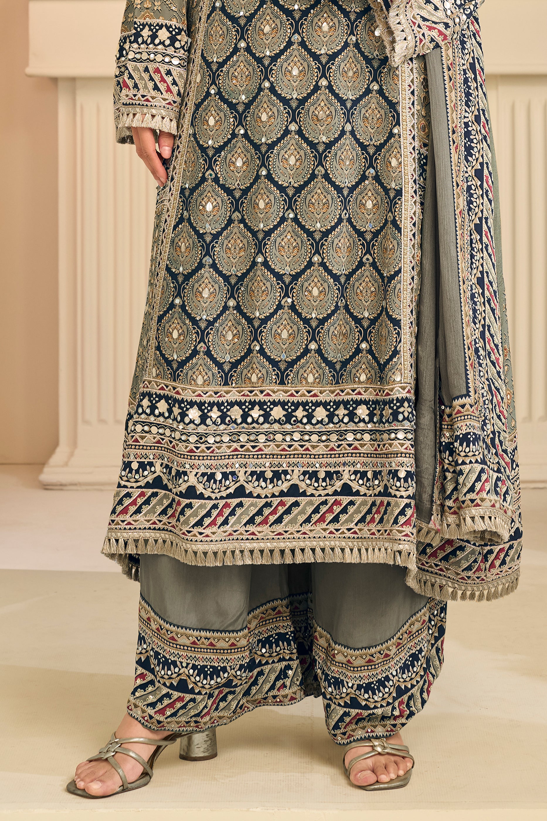 Green Readymade Satin Crepe Palazzo Suit-SAR13081_6_SareeButa.com