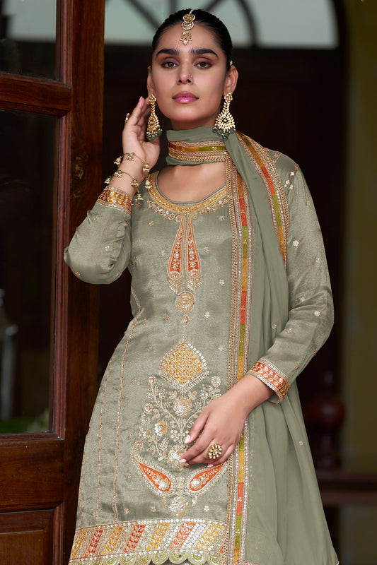 Green Readymade Simar Silk Palazzo Suit-SAR11058_2_SareeButa.com