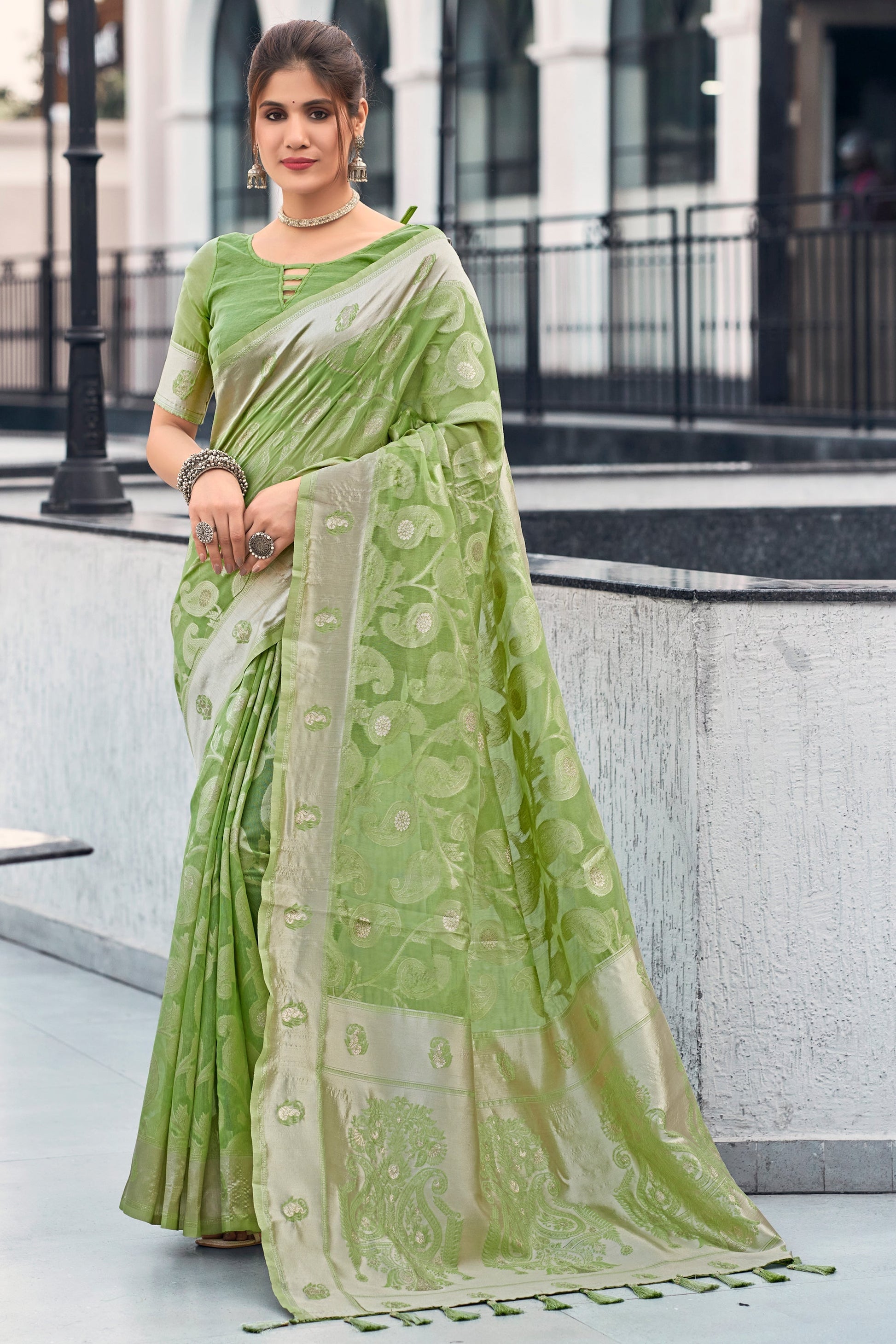 green-woven-cotton-saree-zb132457_1_SareeButa.com