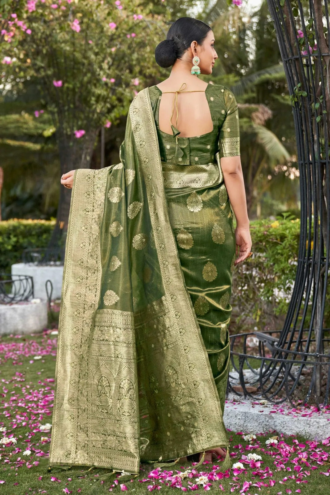 Green Shimmer Silk Saree-ZB131919_2