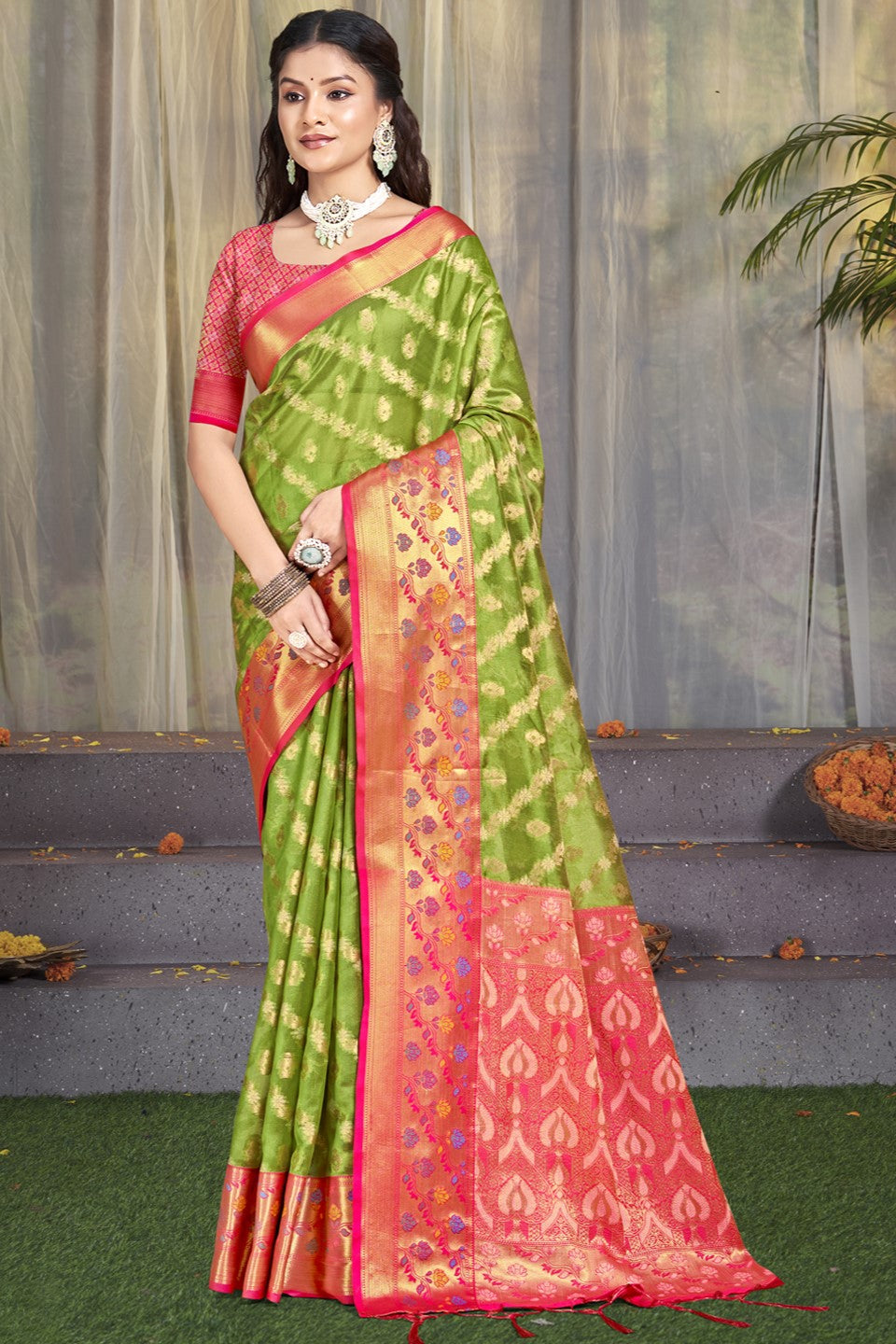 Green Silk Saree-ZB132946_1_SareeButa.com