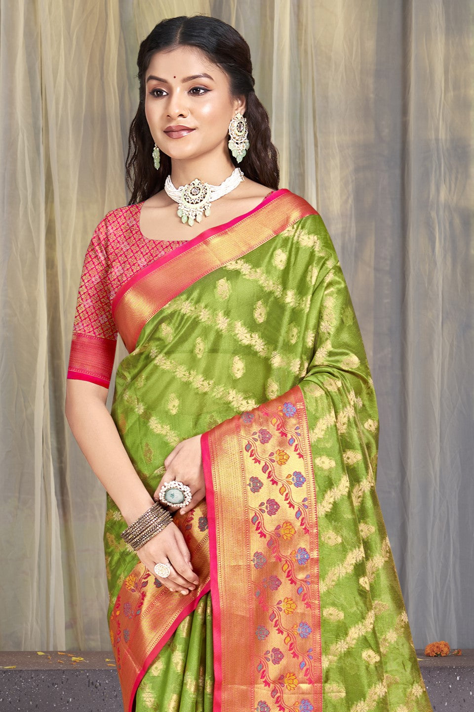 Green Silk Saree-ZB132946_2_SareeButa.com