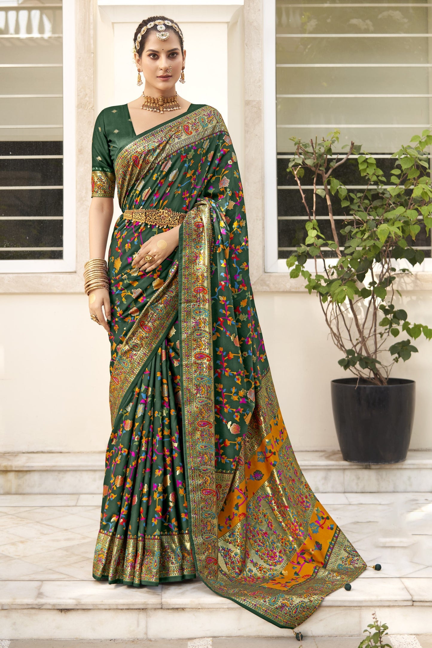 green-tussar-silk-saree-zb130479_1_SareeButa.com