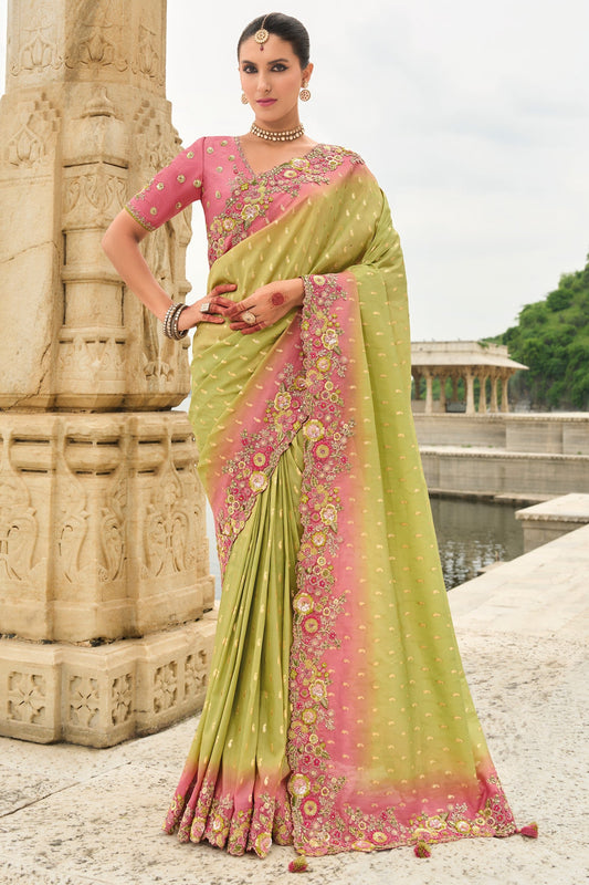 Green Woven Banarasi Saree-ZB133310_1_SareeButa.com