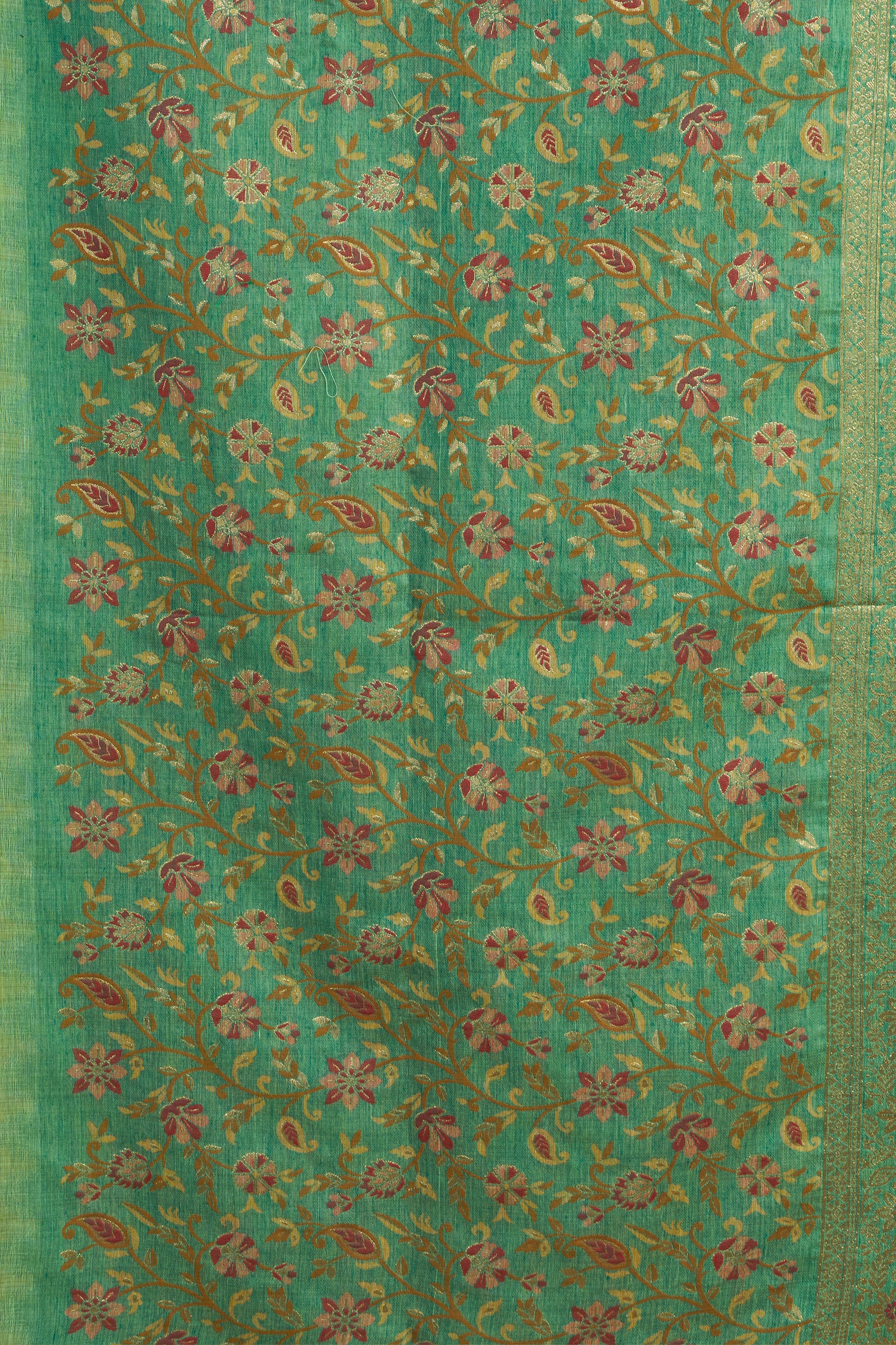 Green Woven Cotton Silk Saree-SAR12609_4_SareeButa.com