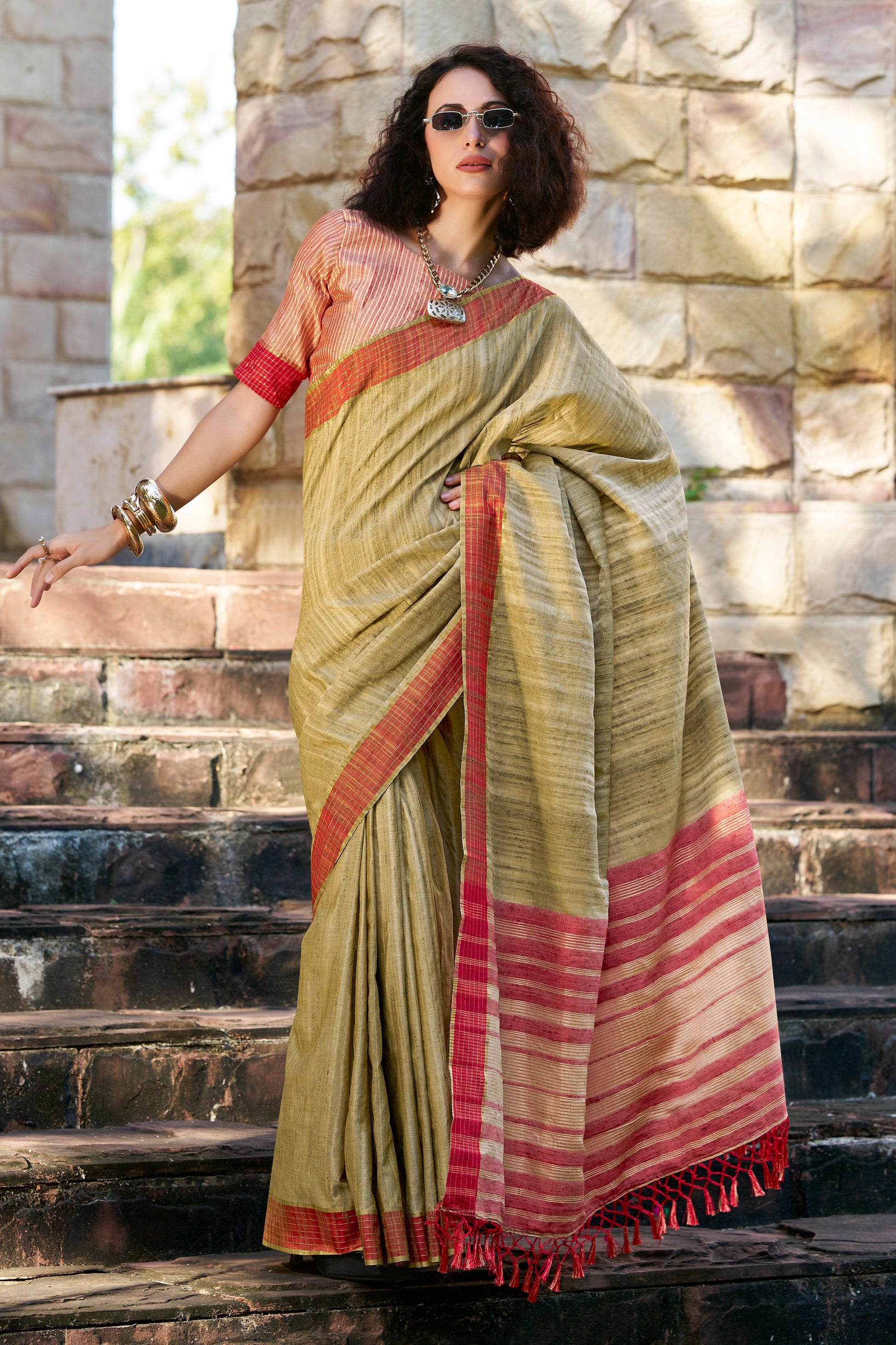 Green Woven Cotton Silk Saree-ZB134031_1_SareeButa.com
