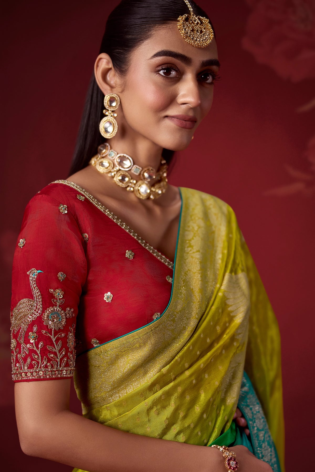 Green Woven Dola Crepe Silk Saree-SAR13414_2_SareeButa.com