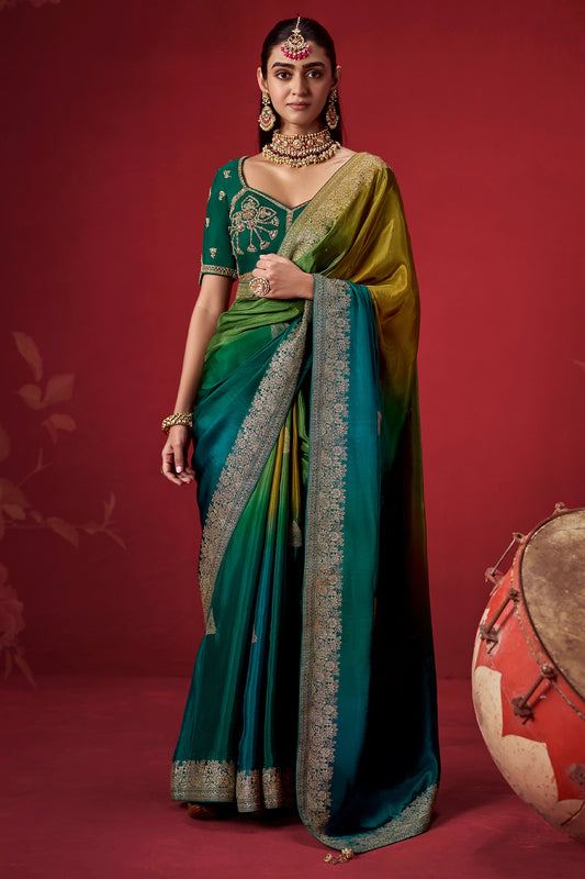 Green Woven Dola Crepe Silk Saree-SAR13419_1_SareeButa.com