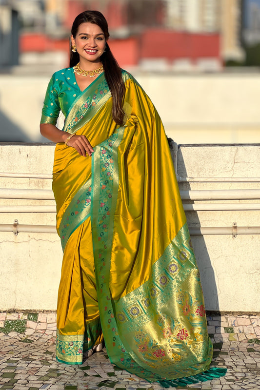 Green Woven Paithani Saree-ZB134849_1_SareeButa.com