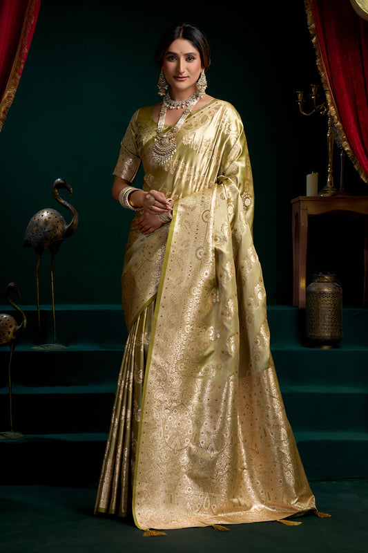 Green Woven Satin Silk Saree-SAR12681_1_SareeButa.com