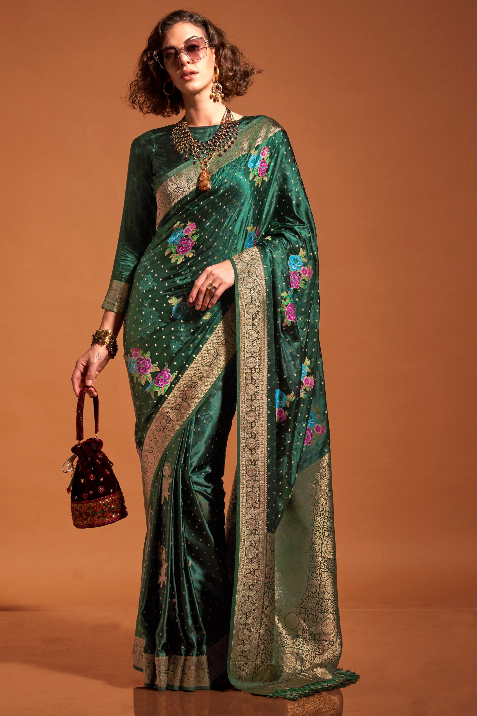 green-woven-satin-silk-saree-zb132661_1_SareeButa.com