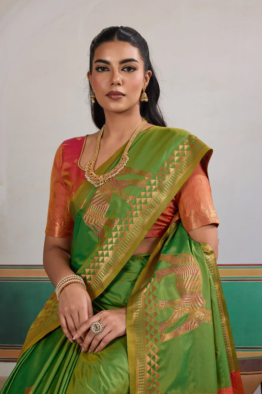 Green Woven Silk Saree-SAR11467_2_SareeButa.com