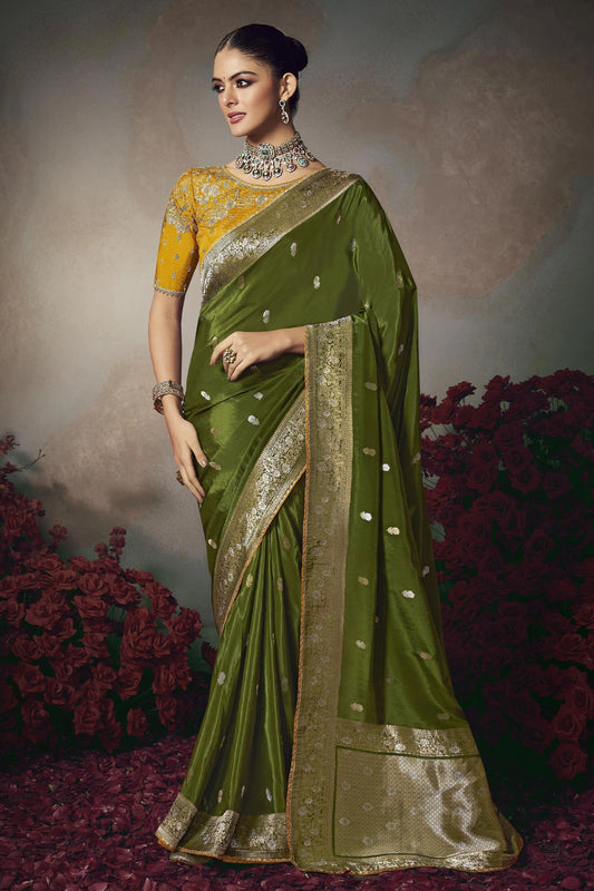 Green Woven Silk Saree-SAR11596_1_SareeButa.com