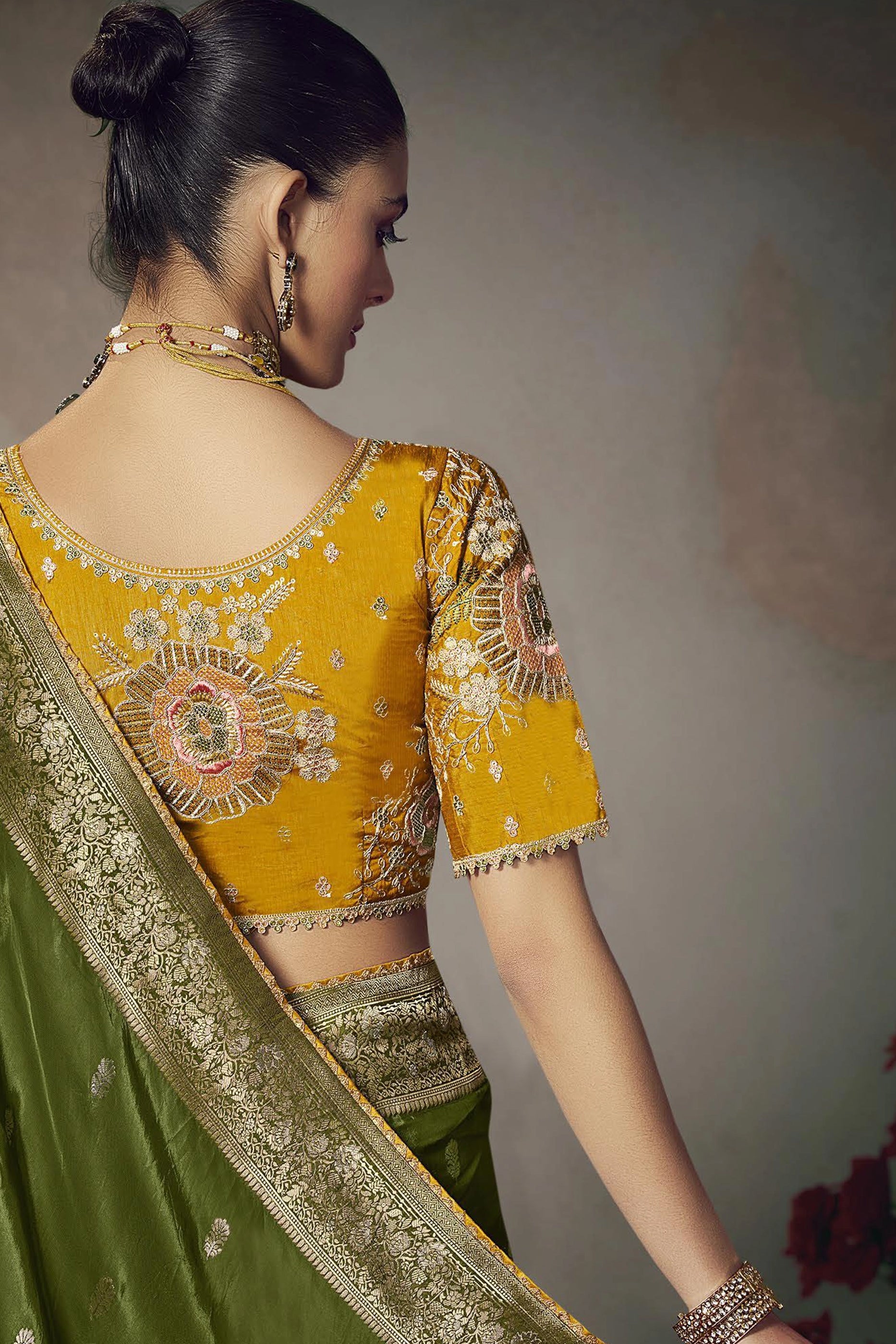 Green Woven Silk Saree-SAR11596_3_SareeButa.com