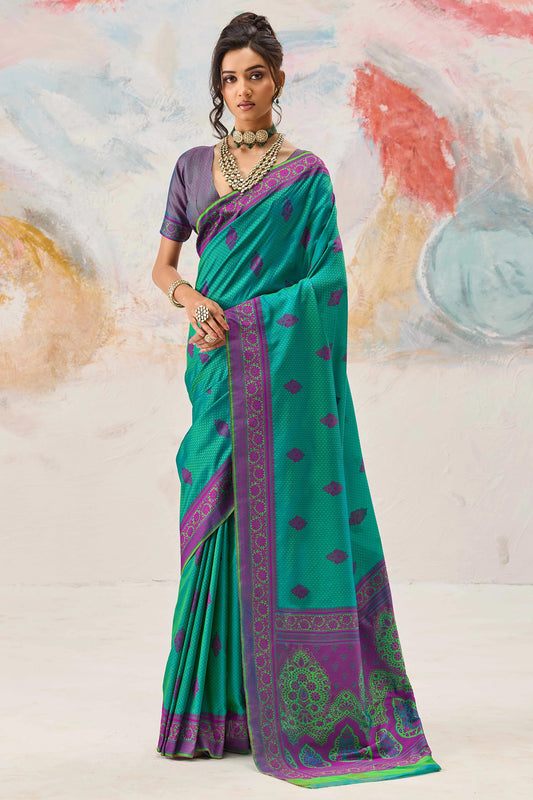 Green Woven Silk Saree-SAR12313_1_SareeButa.com