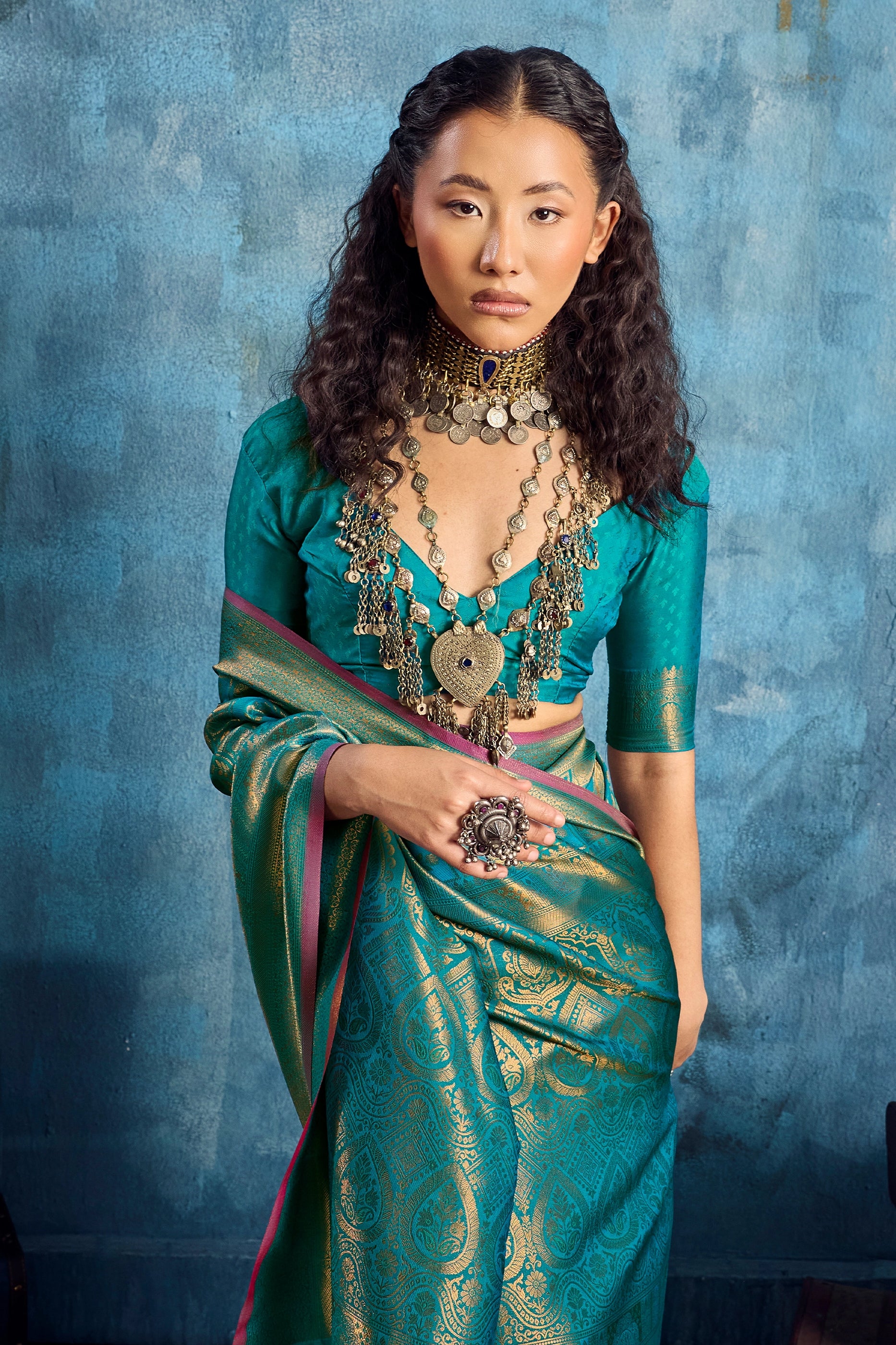 Green Woven Silk Saree-SAR12379_4_SareeButa.com