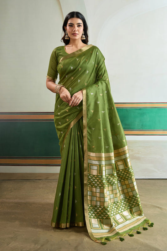 Green Woven Silk Saree-SAR12406_1_SareeButa.com