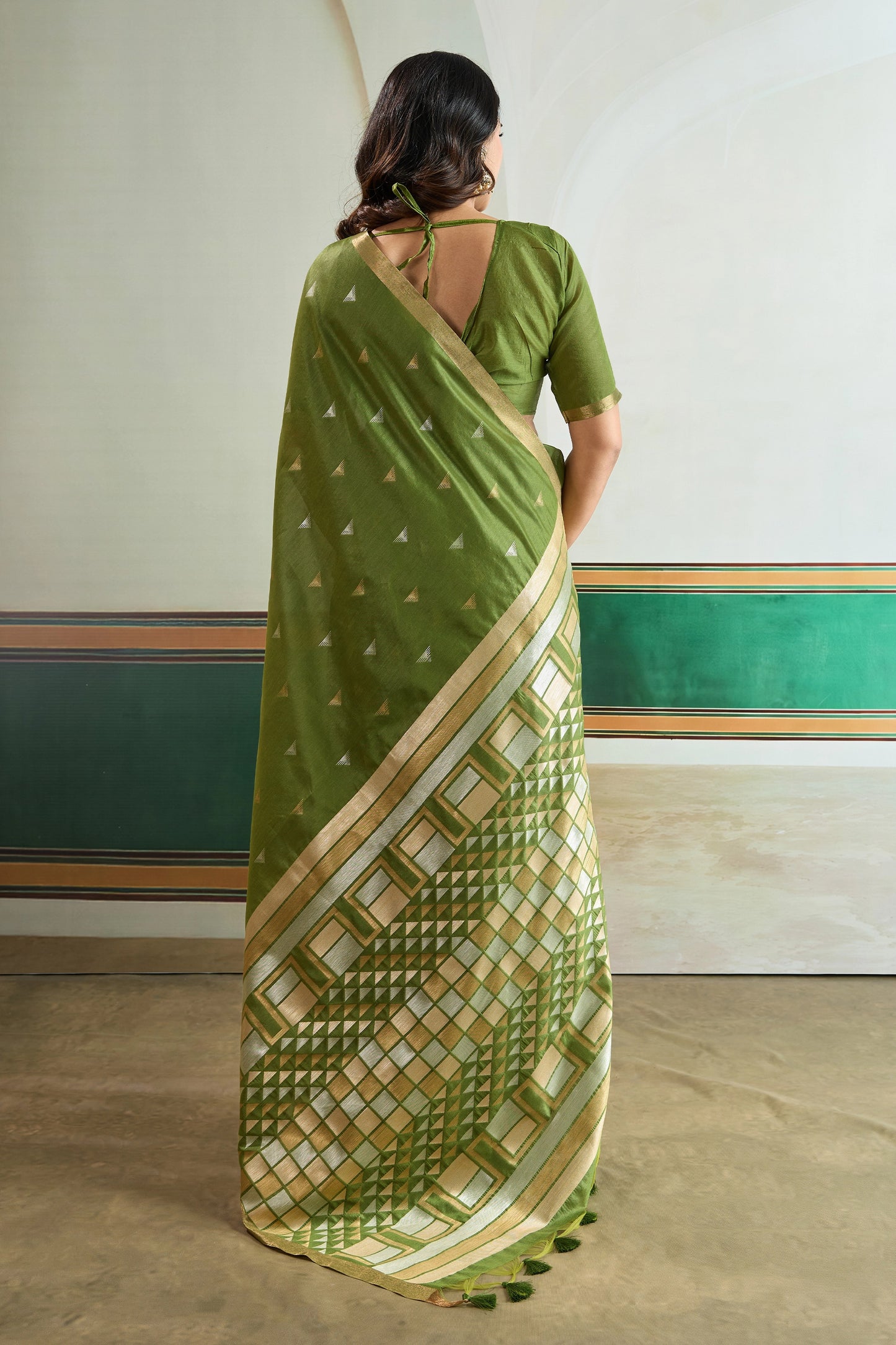 Green Woven Silk Saree-SAR12406_3_SareeButa.com