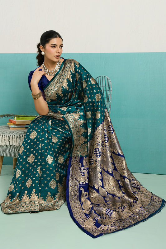 Green Woven Silk Saree-SAR12517_2_SareeButa.com