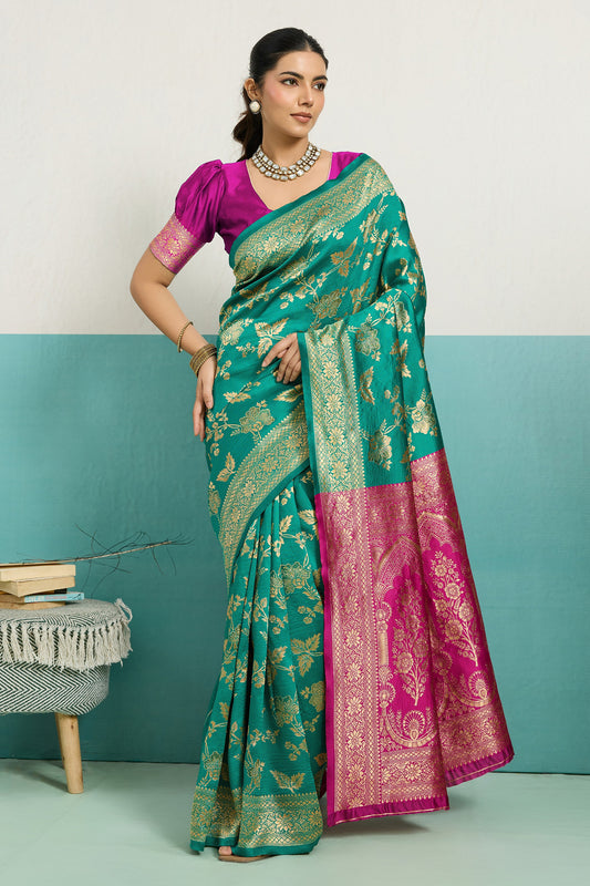 Green Woven Silk Saree-SAR12520_1_SareeButa.com