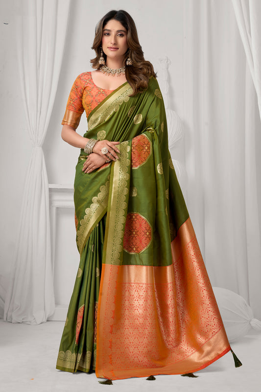 Green Woven Silk Saree-SAR12675_1_SareeButa.com