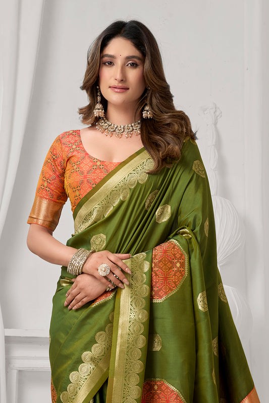 Green Woven Silk Saree-SAR12675_2_SareeButa.com