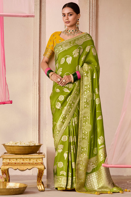 green-woven-silk-saree-zb132863_1_SareeButa.com