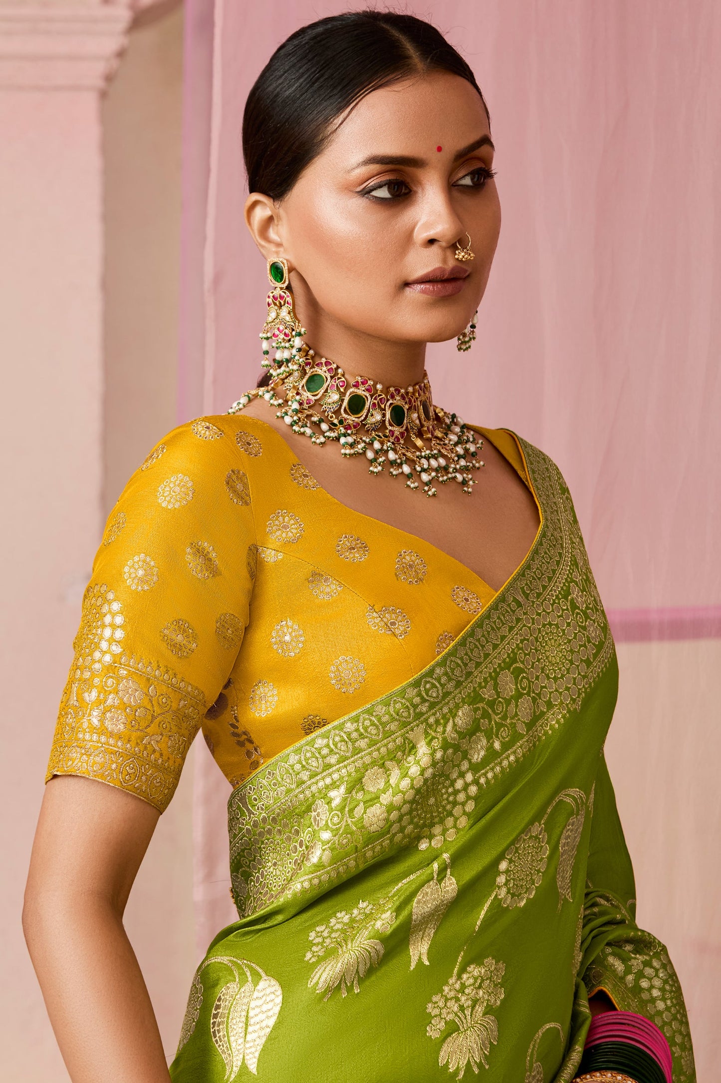 green-woven-silk-saree-zb132863_2_SareeButa.com