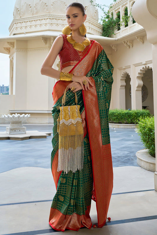 Green Woven Silk Saree-ZB133509_1_SareeButa.com