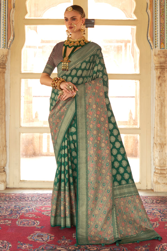 Green Woven Silk Saree-ZB133835_1_SareeButa.com