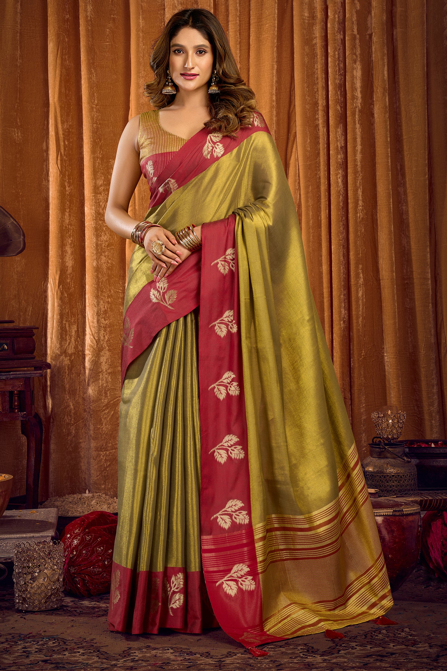Green Woven Tissue Saree-SAR12638_1_SareeButa.com