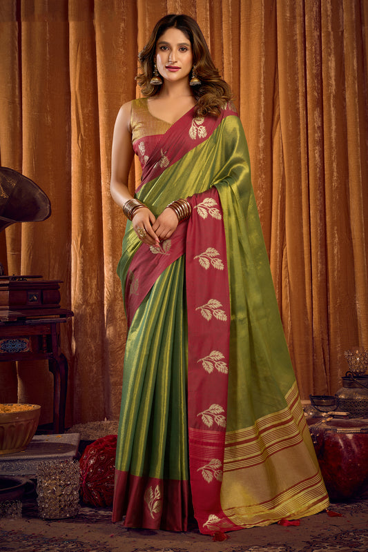 Green Woven Tissue Saree-SAR12640_1_SareeButa.com