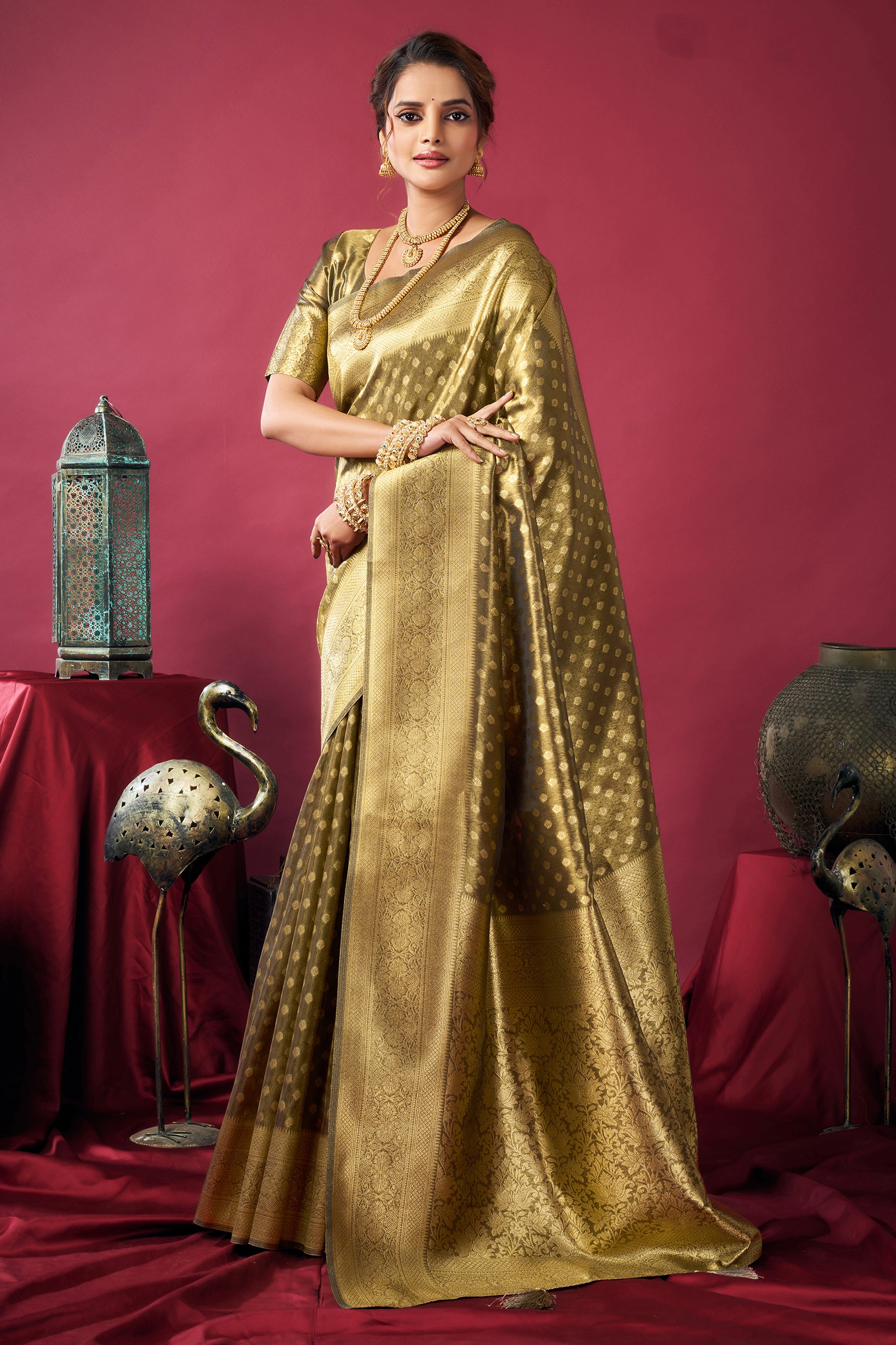 Green Woven Tissue Silk Saree-SAR12614_1_SareeButa.com