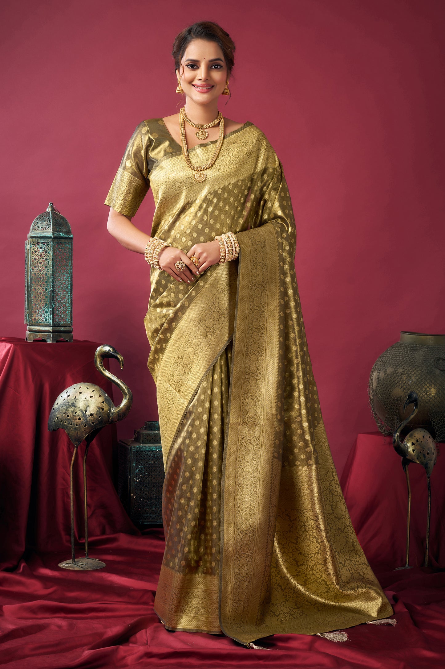 Green Woven Tissue Silk Saree-SAR12614_3_SareeButa.com