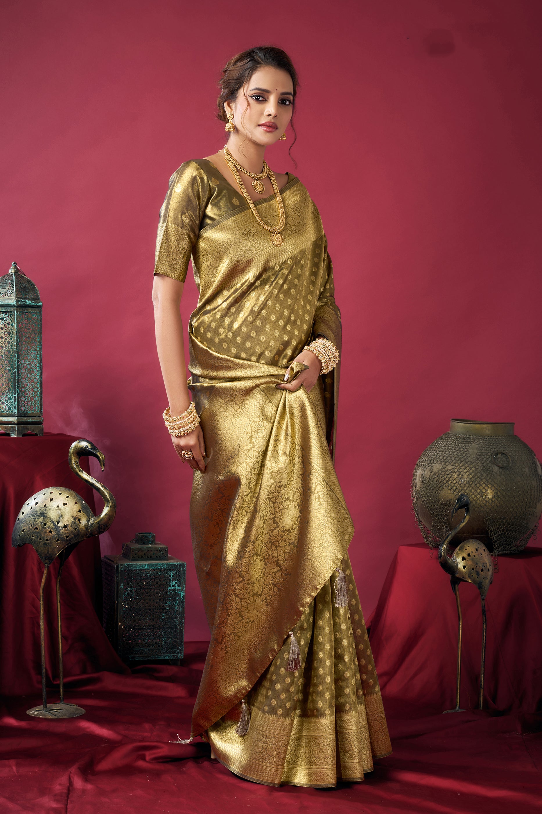 Green Woven Tissue Silk Saree-SAR12614_4_SareeButa.com