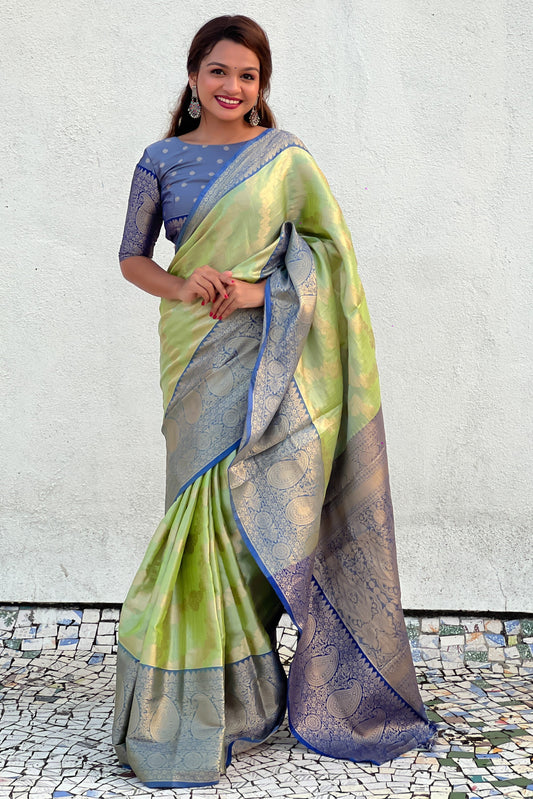 Green Woven Tissue Silk Saree-ZB133082_1_SareeButa.Com