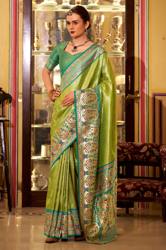 Green Woven Tissue Silk Saree-ZB134736_1_SareeButa.com