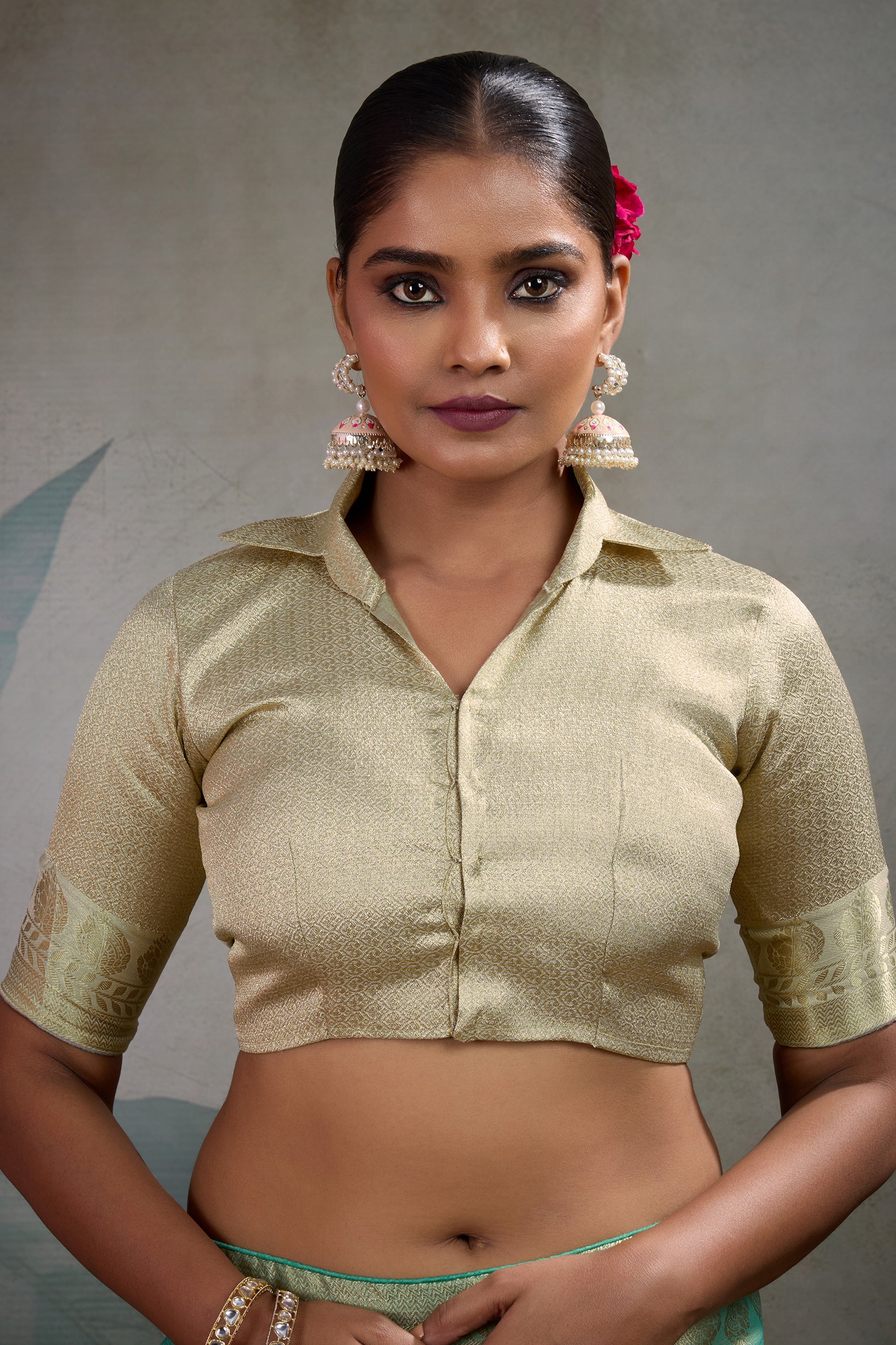 Green Woven Zari Tissue Saree-SAR11814_5_SareeButa.com