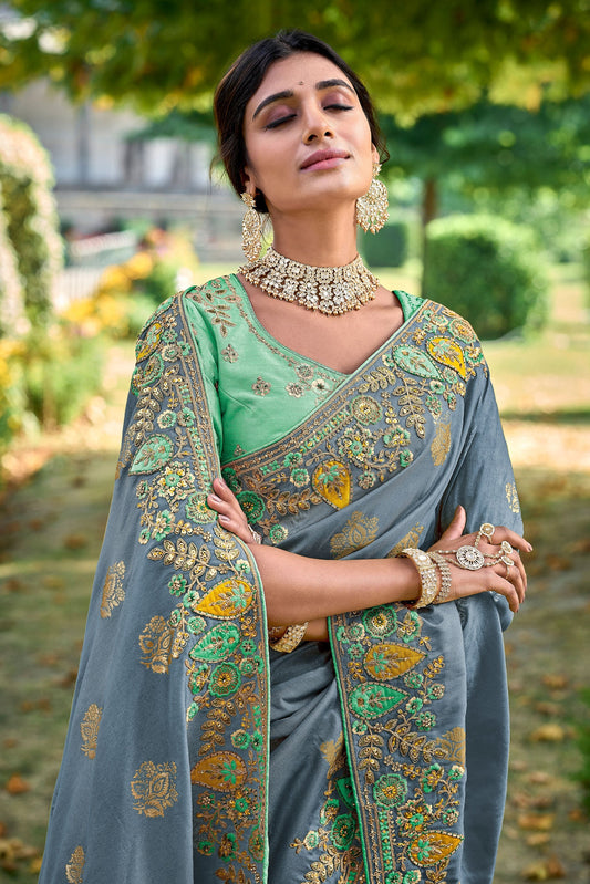 grey-embroidered-banarasi-saree-zb131857_2_SareeButa.com