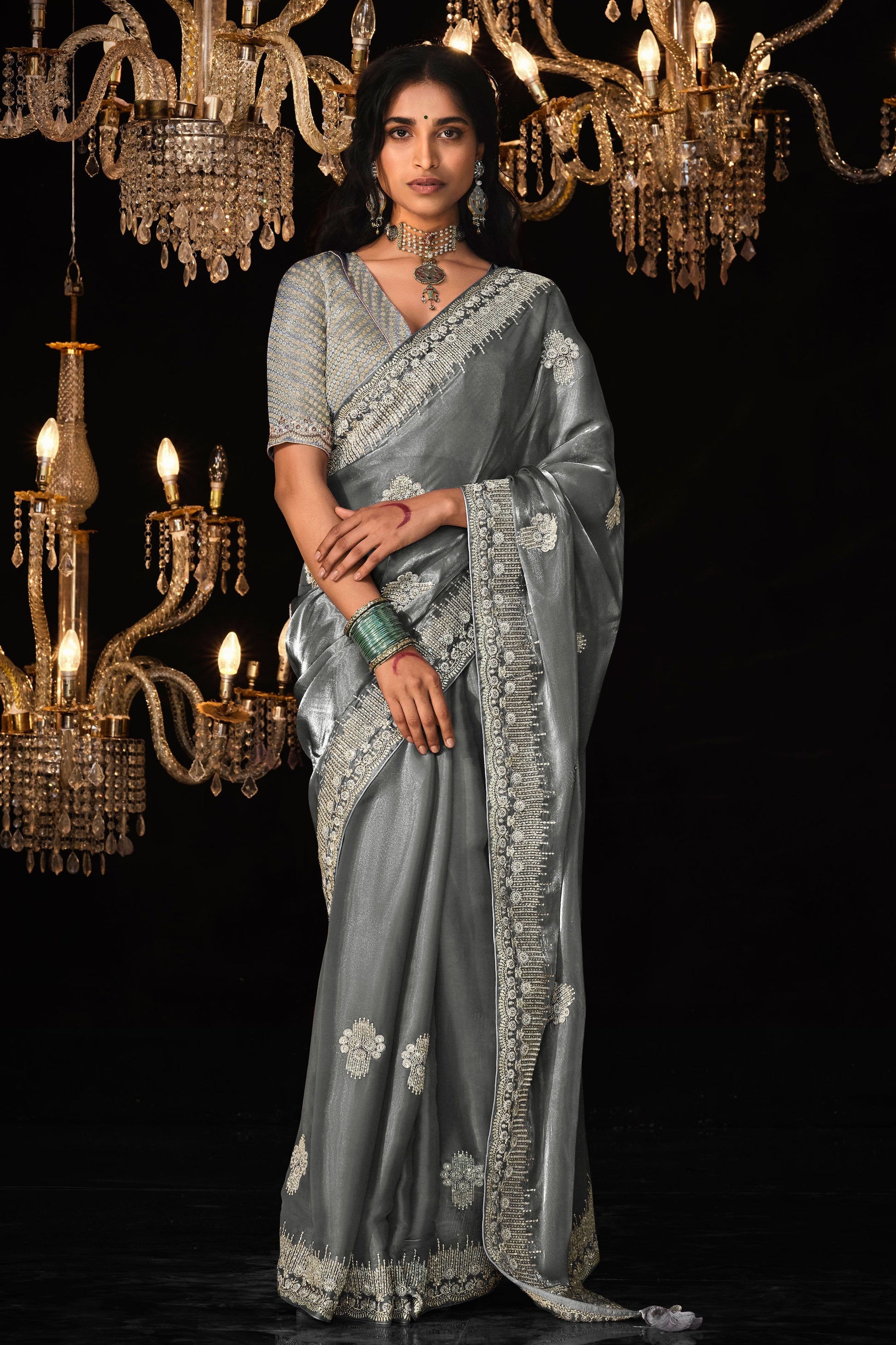 grey-embroidered-organza-silk-saree-zb131844_1_SareeButa.com