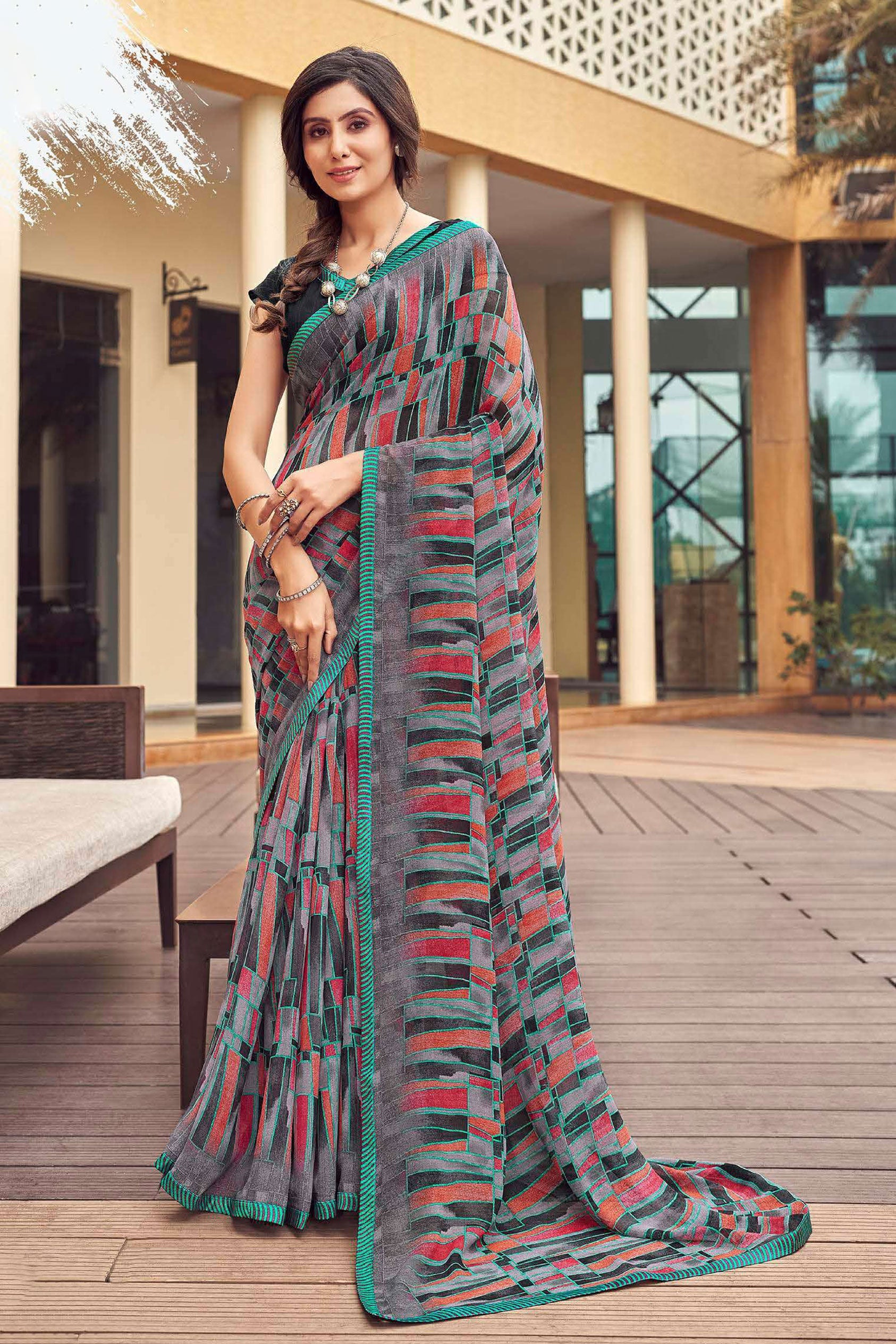 grey-printed-georgette-saree-zb130952_1_SareeButa.com