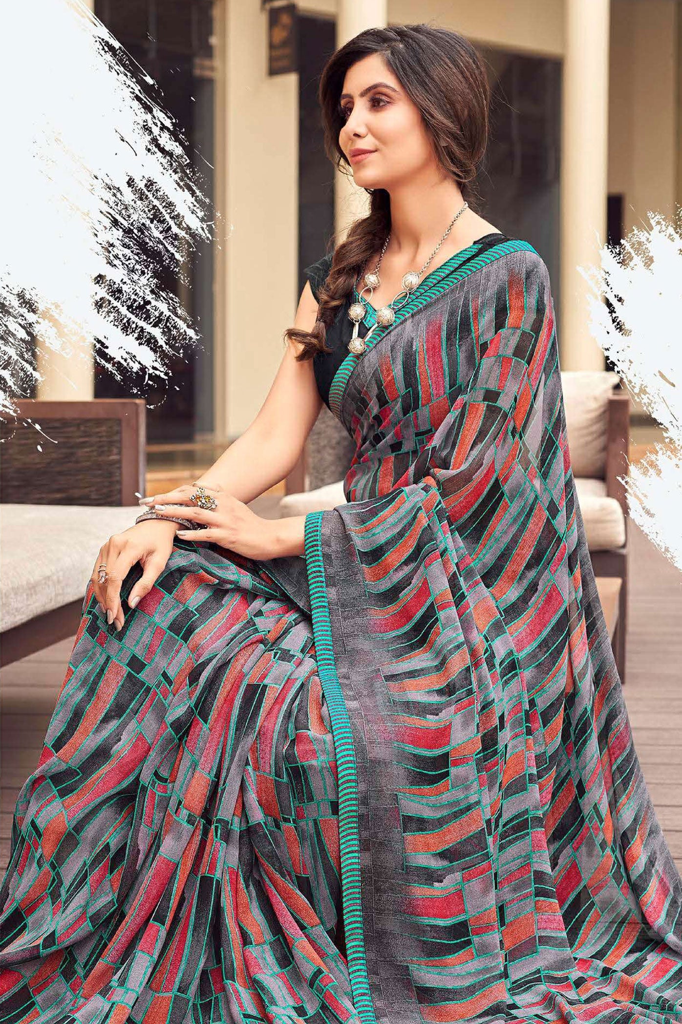 grey-printed-georgette-saree-zb130952_2_SareeButa.com