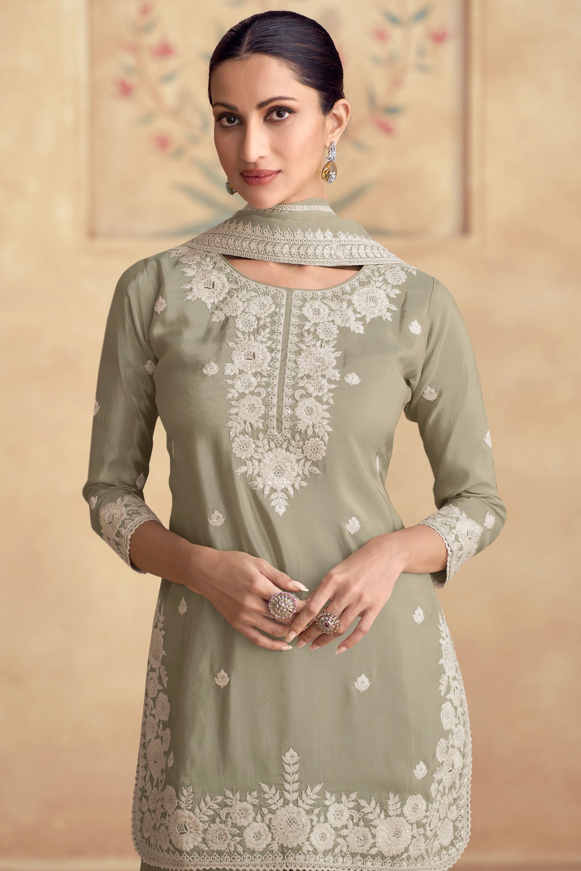 Grey Silk Readymade Sharara Suit-SS074_2_SareeButa.com