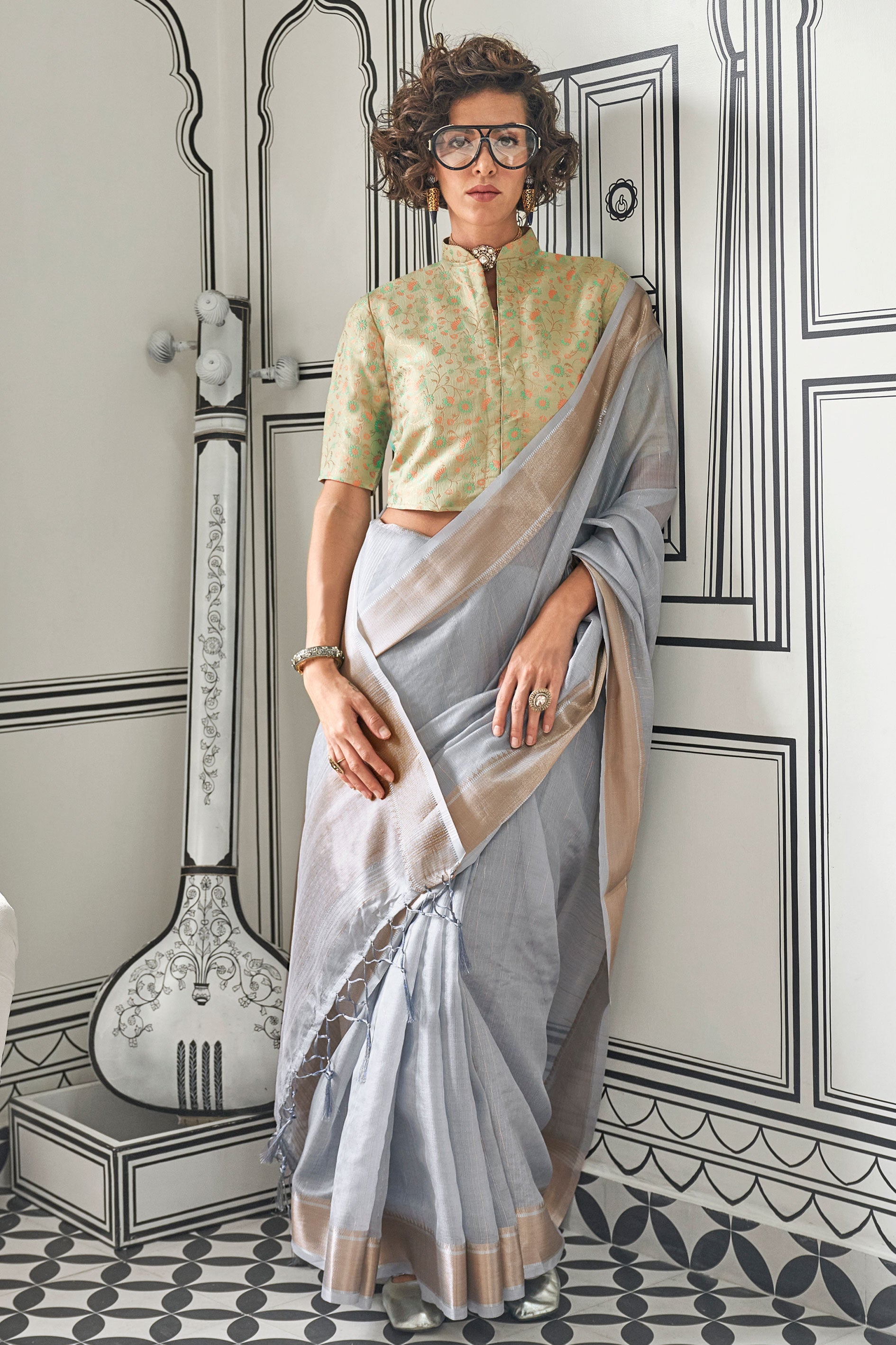 grey-woven-chiffon-saree-zb132269_1_SareeButa.com