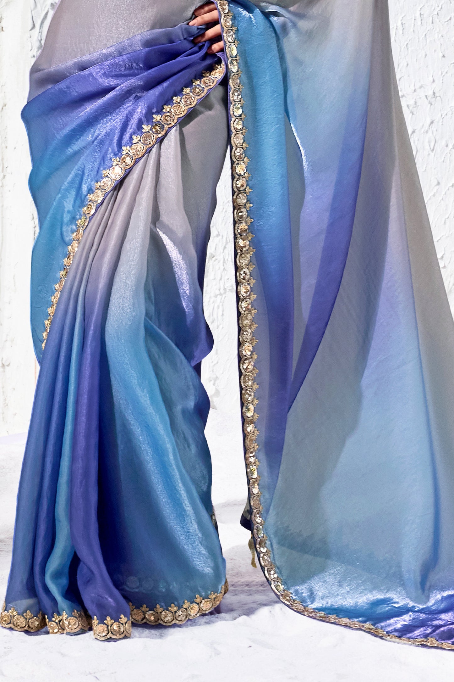 Grey And Blue Embroidered Tissue Silk Saree-SAR13148_4_SareeButa.com